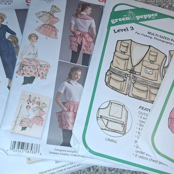 4 Simplicity Patterns 1940s -1950's vintage - Picture 4 of 10